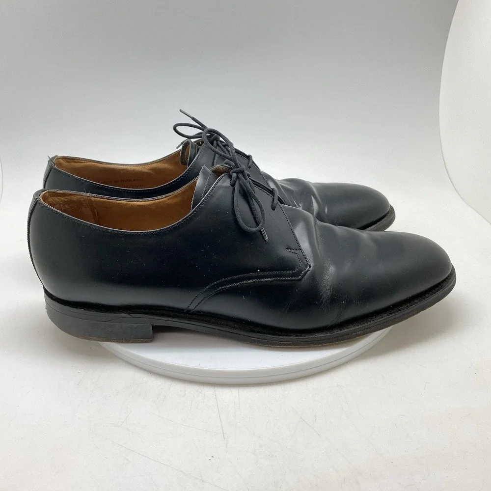 William‎ Chatsworth Oxford Dress Shoes Mens 13 D Black Leather England Preppy